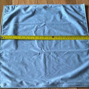 Light Plush Velvet Blue Fabric Square Pillow Cover